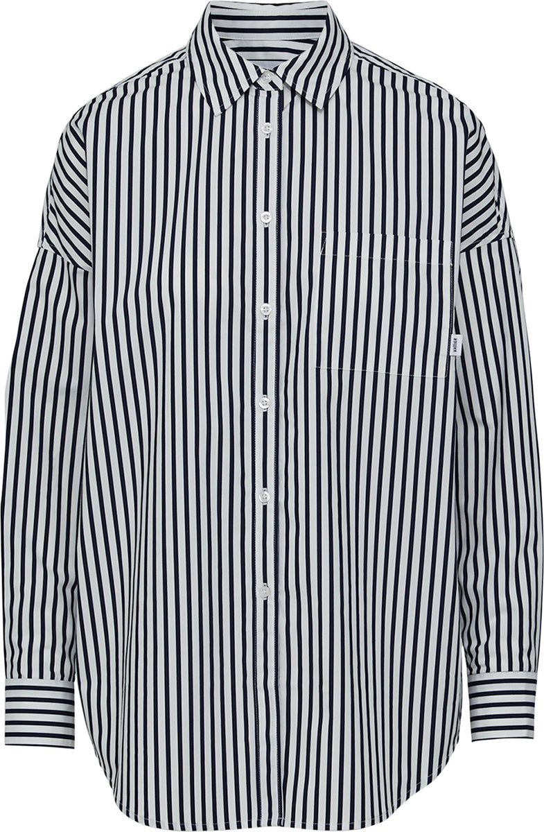 Filippa K STRIPED SHIRT - Button-down blouse - navy/white/dark