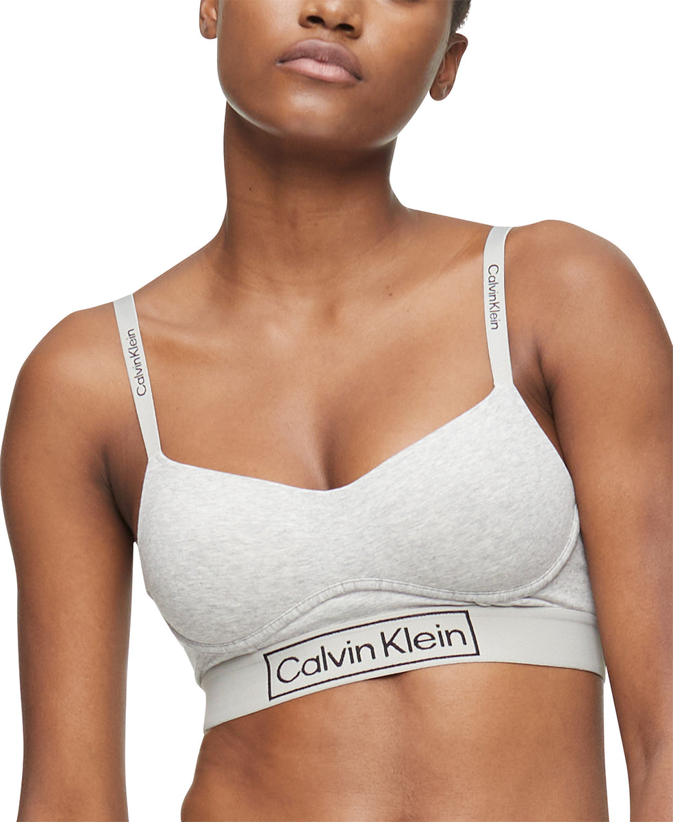 Calvin Klein Women's Reimagined Heritage Lightly Lined Bralette, Black,  Medium at  Women's Clothing store