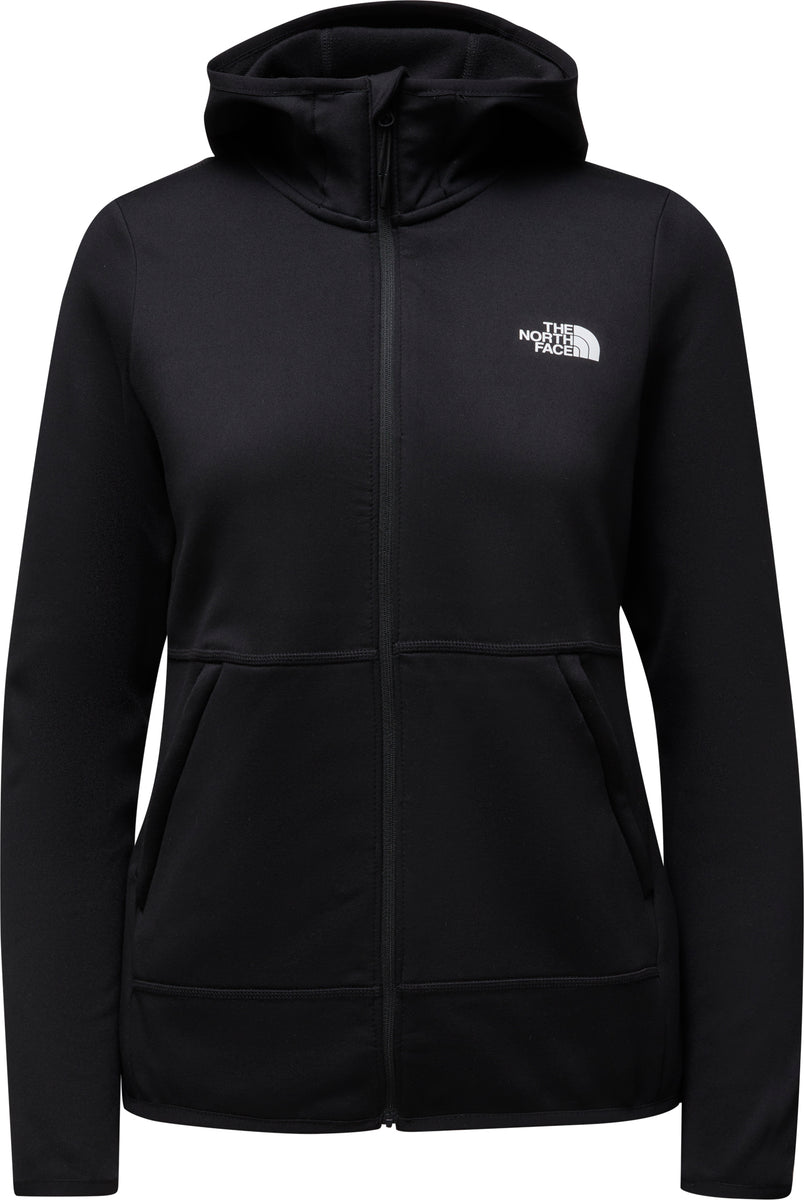Woman's Black Fitness full-zip fleece sweatshirt with hood