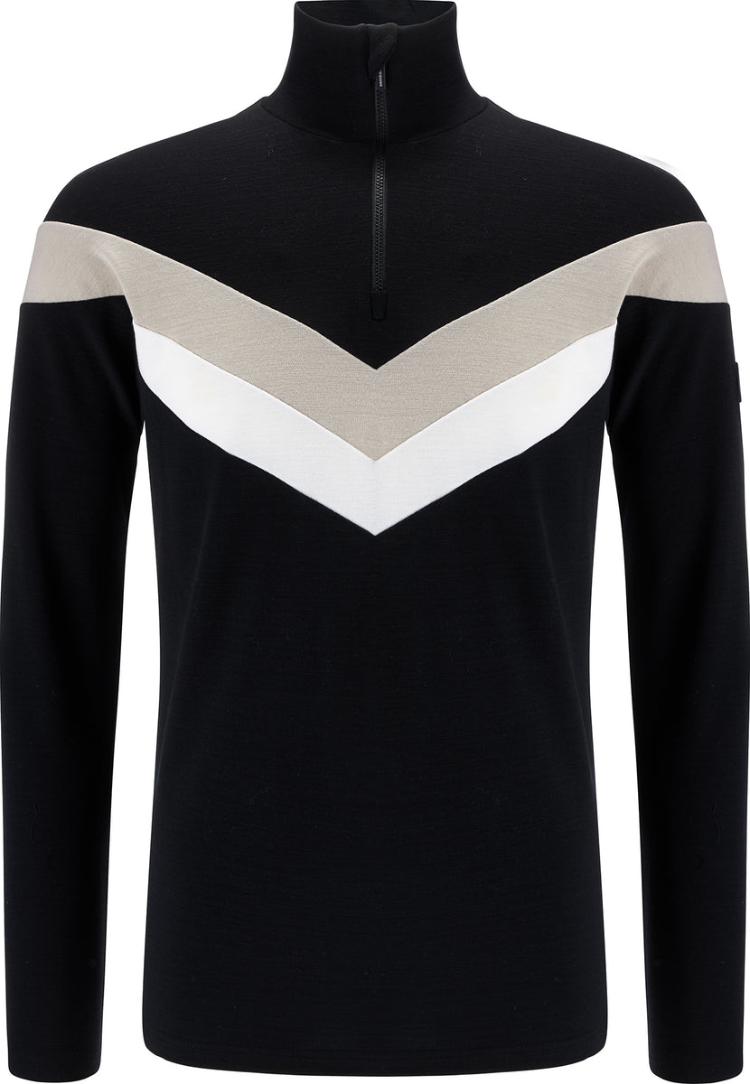 Navy Voss colour-block merino-blend thermal leggings, We Norwegians