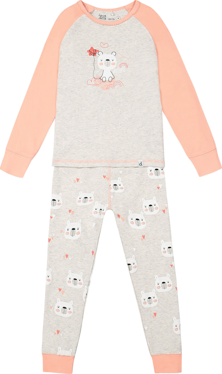 People Wear Organic Long-Sleeved Pajamas - Squirrel Pink - Organic