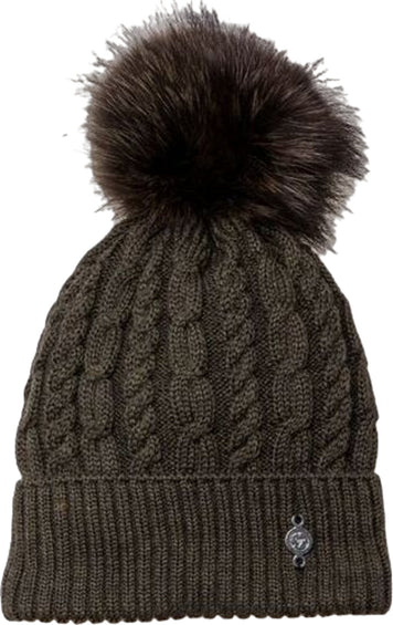 Harricana Torsade Beanie With Reused Fur Pom - Women's