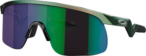 Oakley Resistor Sunglasses - Matte Silver Green Colorshift - Prizm Jade Iridium Lens - Youth