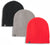 Burton Recycled DND 3 Pack Beanie - Kid's - True Black - Sharkskin - Tomato