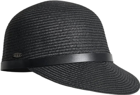 Canadian Hat Capa Short Cap in Straw and Leather Band - Women's