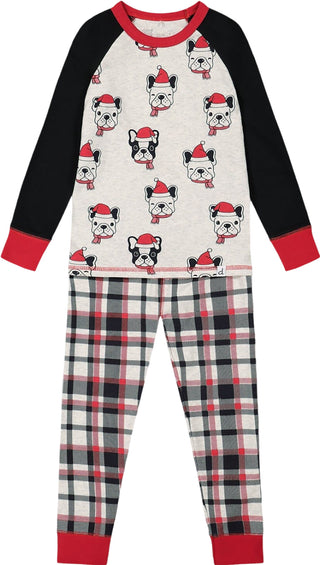 Deux par Deux Organic Cotton Christmas Dogs Print Two Piece Pajama Set - Little Boys 