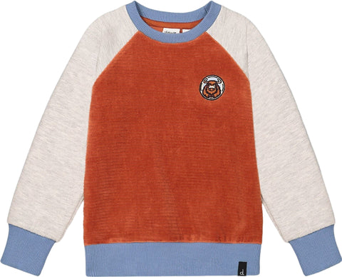 Deux par Deux Color Block Raglan Velvet Rib Sweatshirt - Little Boys  