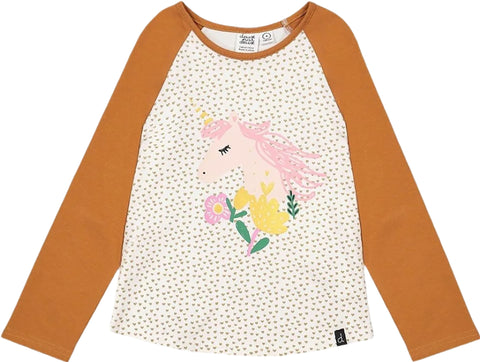 Deux par Deux Long Sleeve Raglan Top - Big Girls