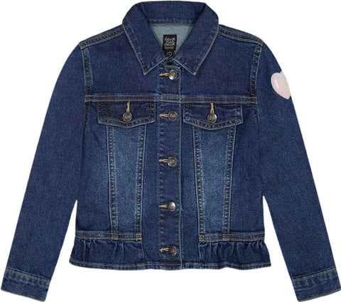 Deux par Deux Stretch Denim Jacket with Unicorn - Big Girl