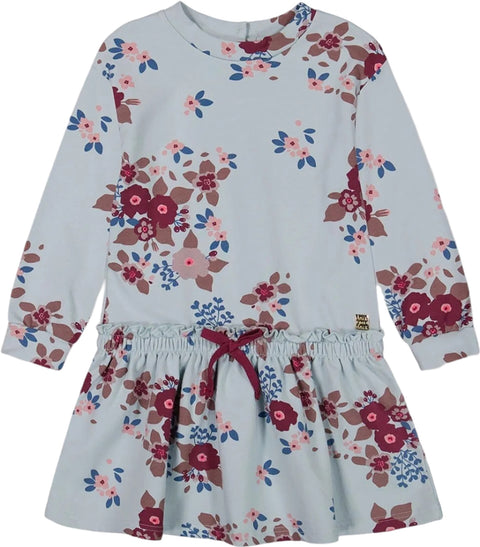 Deux par Deux Printed Big Flowers Fleece Dress - Big Girl