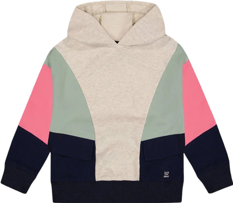 Deux par Deux Hooded Colorblock Sweatshirt - Little Kids