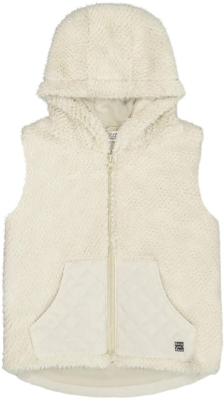 Deux par Deux Hooded Vest with Pocket - Little Girl