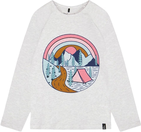 Deux par Deux Printed Raglan Sleeve T-Shirt - Big Girl