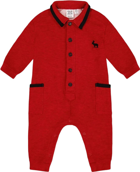 Deux par Deux Button Front Jumpsuit - Baby Boy