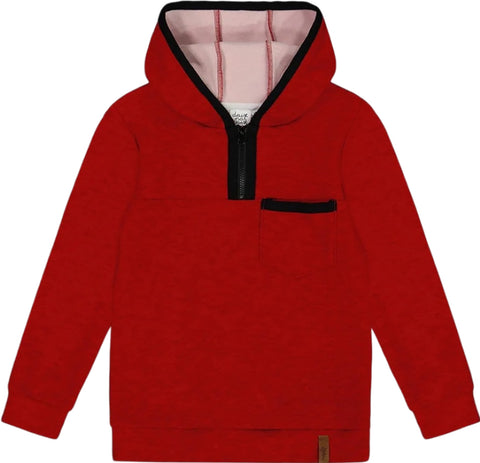 Deux par Deux Hooded T-Shirt with Zip - Little Boy