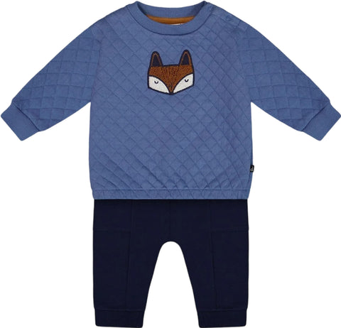 Deux par Deux Quilted Sweatshirt and Fleece Pant Set - Baby Boy