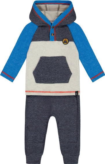 Deux par Deux Super Soft Hooded Top and Brushed Jersey Pant Set - Baby Boy