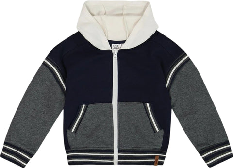 Deux par Deux Full Zip Hooded Fleece Sweatshirt - Big Boy