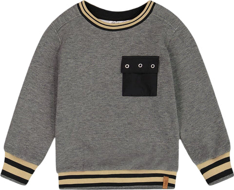 Deux par Deux Super Soft Brushed Flat Back Rib Sweatshirt - Little Boy