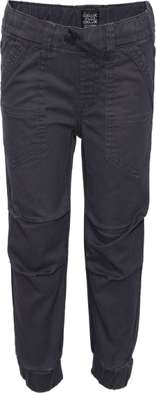 Deux par Deux Stretch Twill Pleated Knee Jogger Pants - Little Kids