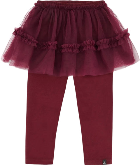 Deux par Deux Leggings with Tulle Skirt with Small Ruffles - Big Girl