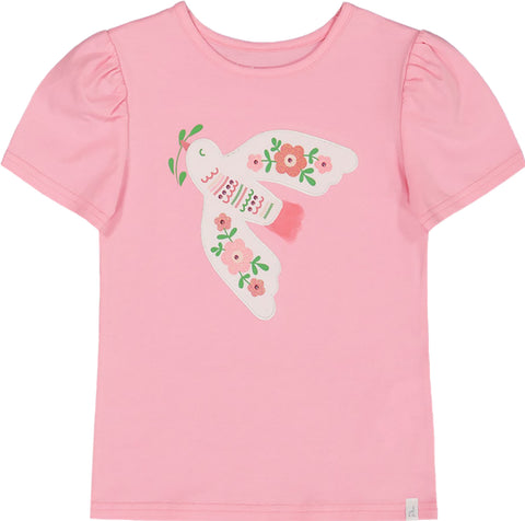 Deux par Deux Organic Cotton T-Shirt with Puff Sleeve - Big Girl  