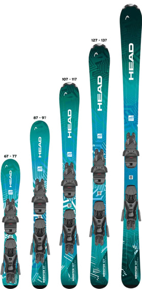 HEAD Monster Easy Skis with JRS 7.5 GW CA Ski Bindings - Junior