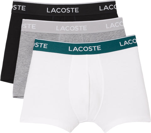 Lacoste Pack Of 3 Casual Black Trunks - Men's