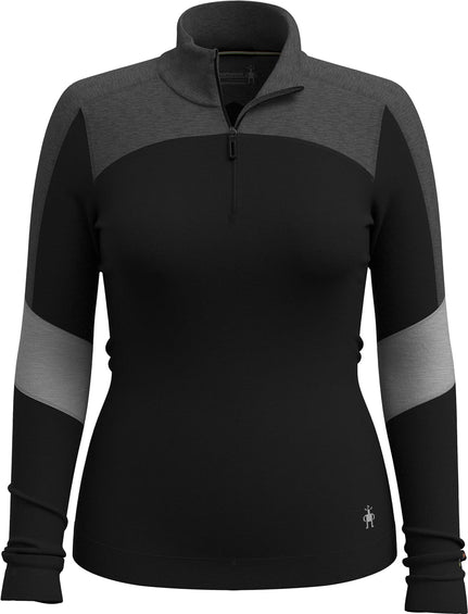 Smartwool Classic Thermal Merino Colorblock 1/4 Zip Boxed Base Layer Top - Women's 