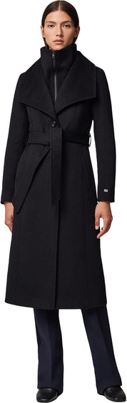 SOIA & KYO Ilana Slim-Fit Classic Wool Coat with Bib Collar - Women's