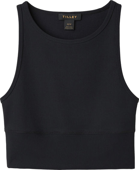 Tilley Fitted Rib Cropped Tank Top - Women's