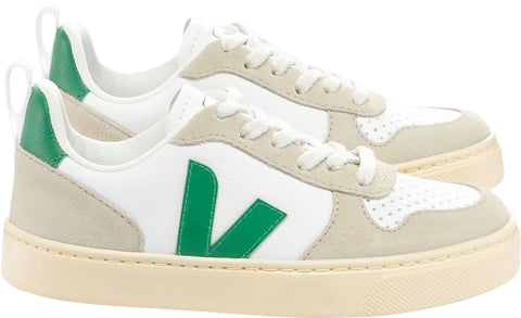 Veja V-10 ChromeFree Leather Sneakers - Kids