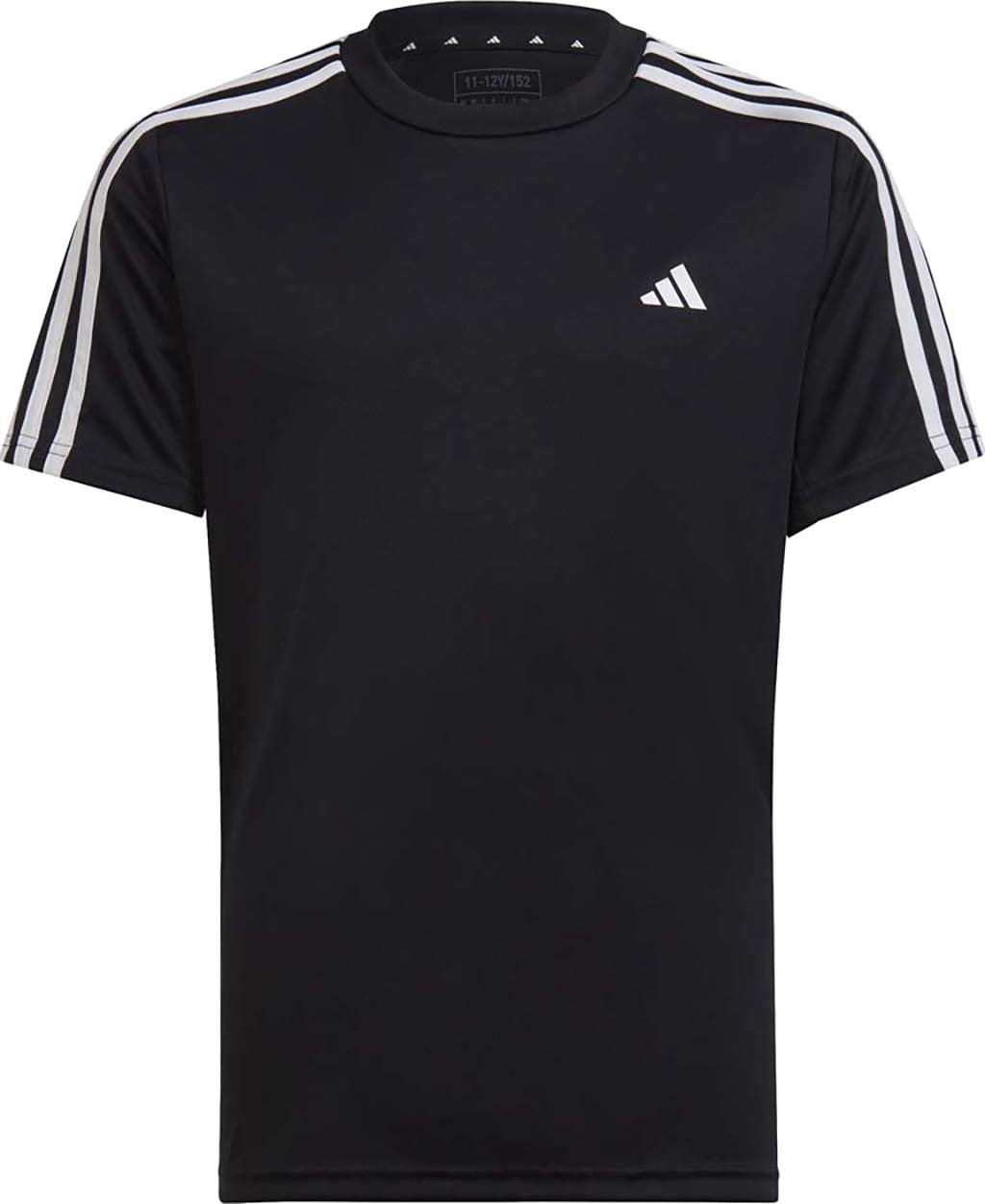 adidas black 3 stripe t shirt