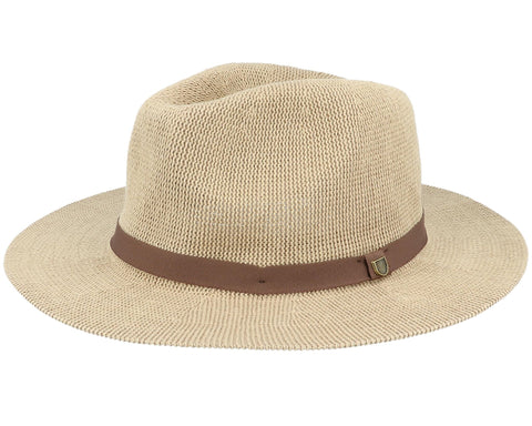 Brixton Messer Straw Fedora Hat - Unisex