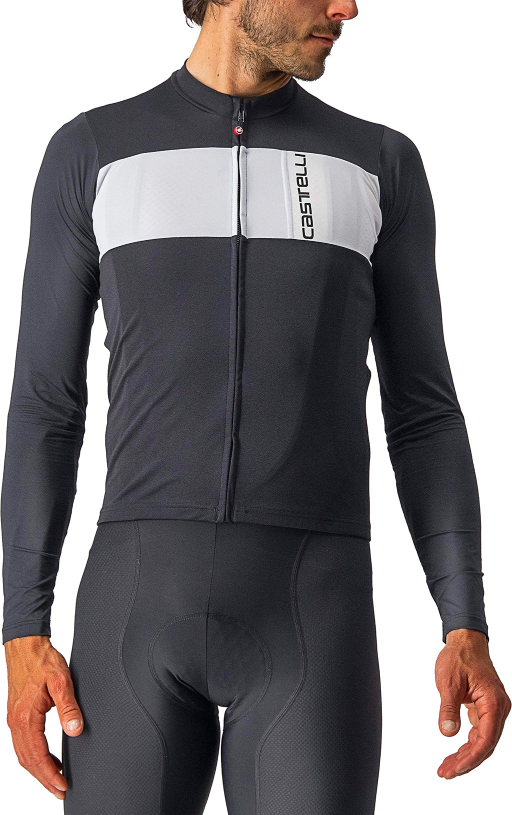 Castelli Unlimited Trail Long Sleeve Jersey Light Grey Dark Grey - XL