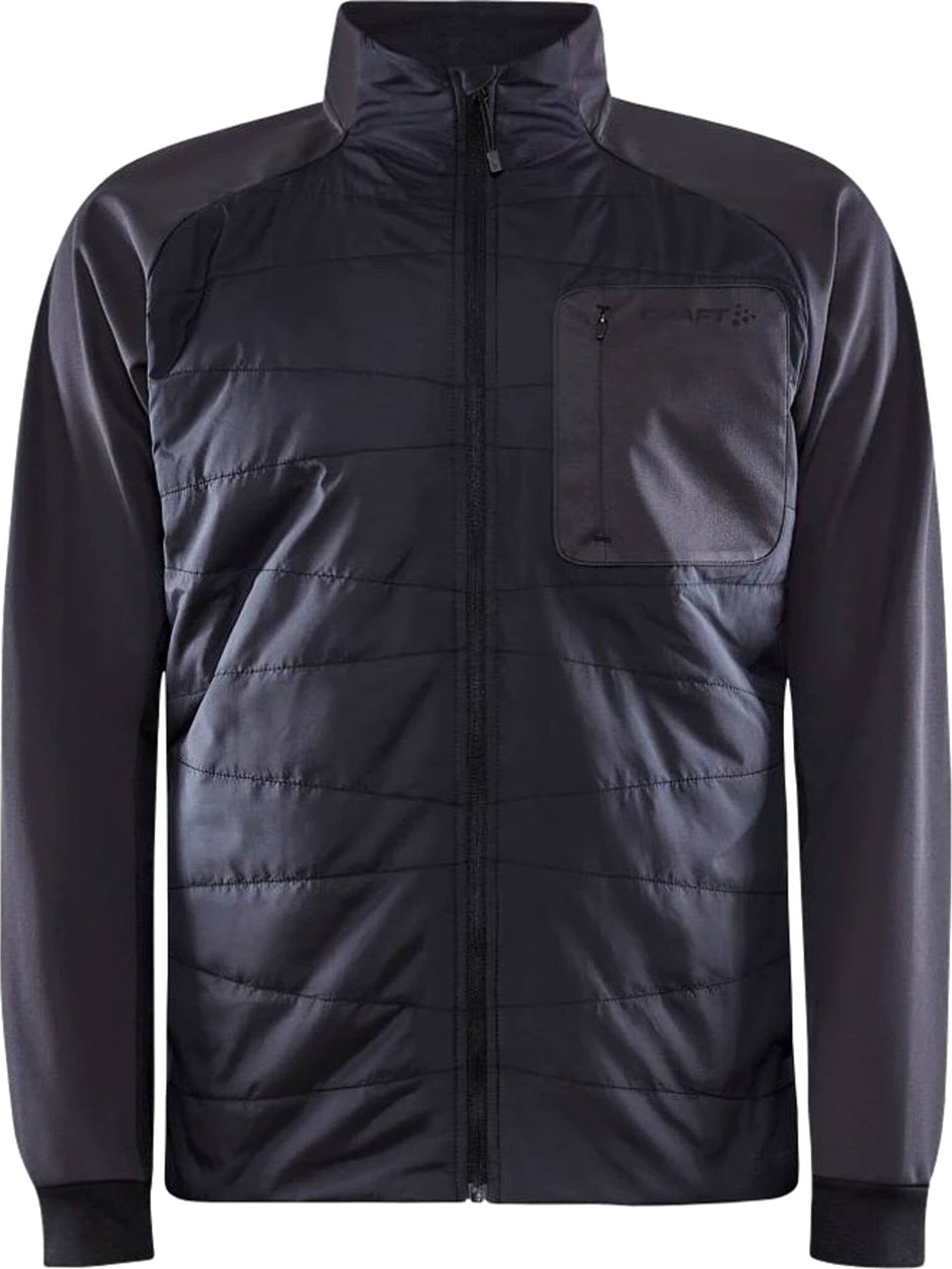 Men's Hooded Sports Puffer Jacket in Dark Slate Grey