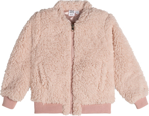 Deux par Deux Plush Long Sleeve Bomber Jacket - Big Girl