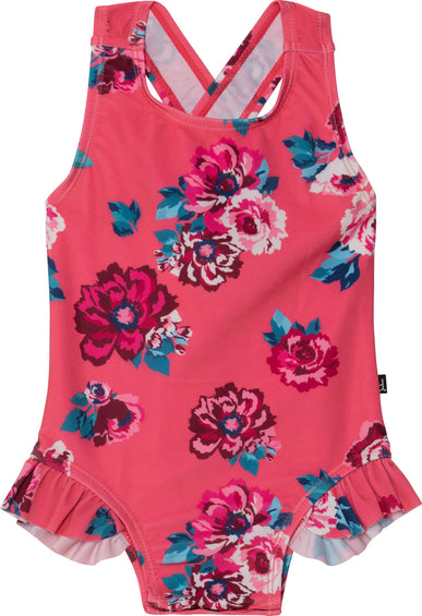 Deux par Deux Printed Roses One Piece Bathing Suit - Baby Girl