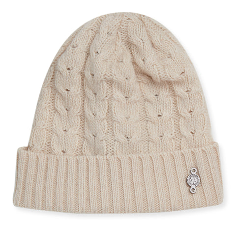 Harricana Recycled Cashmere Cable Knit Beanie