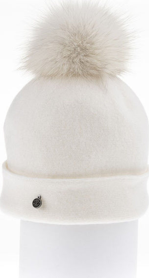 Harricana Odette Ormos Beanie With Upcycled Fur Pom - Women's