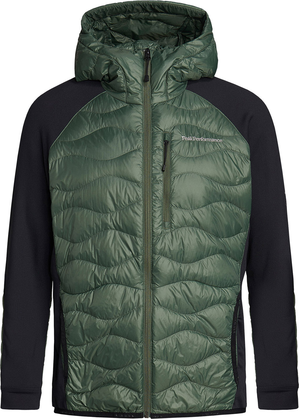 Peak performance helium store hybrid hood jacket