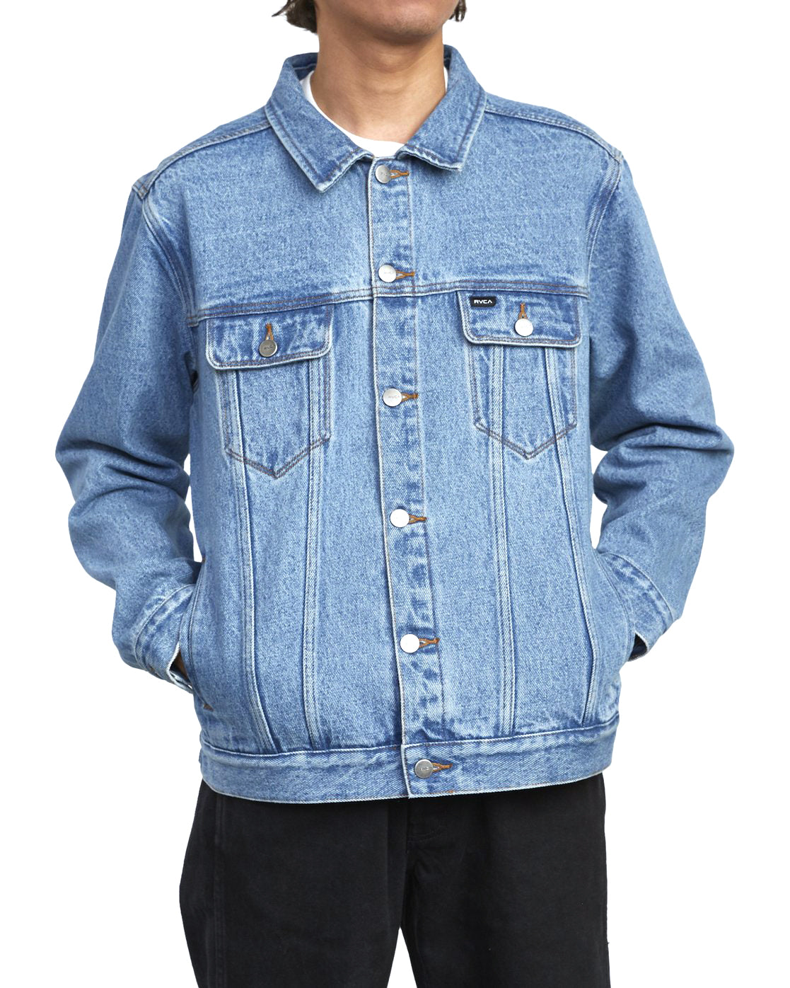 Rvca hot sale denim shirt