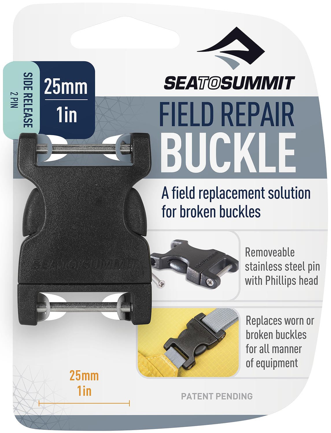 Sea to Summit Side Release Field Repair Buckle with Removable Pin 25mm