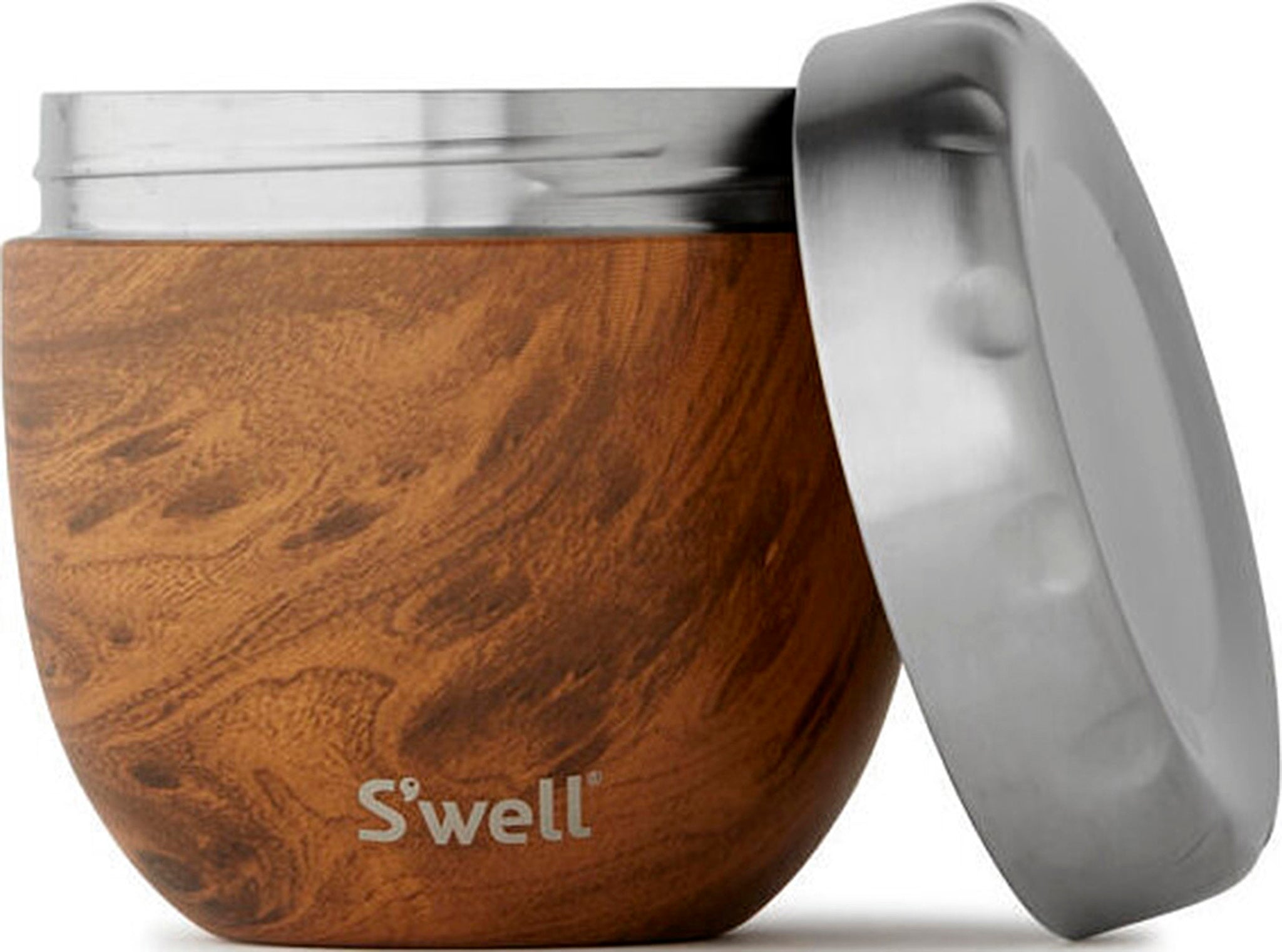 S'well Wood S'well,Stainless Steel Eats 2-in-1 Nesting Food Bowls