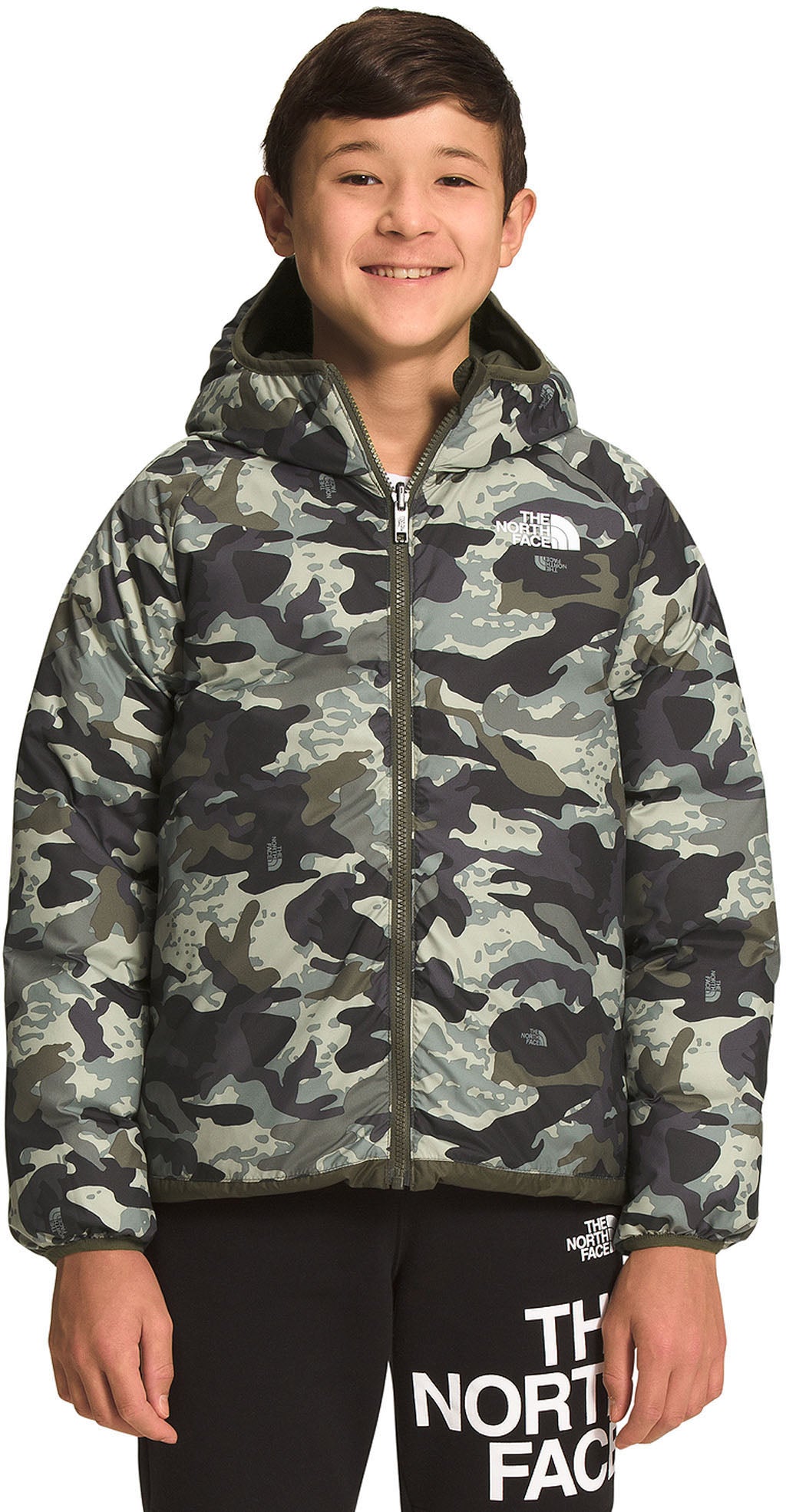 The North Face North Printed Reversible Down Hooded Jacket - Boy's