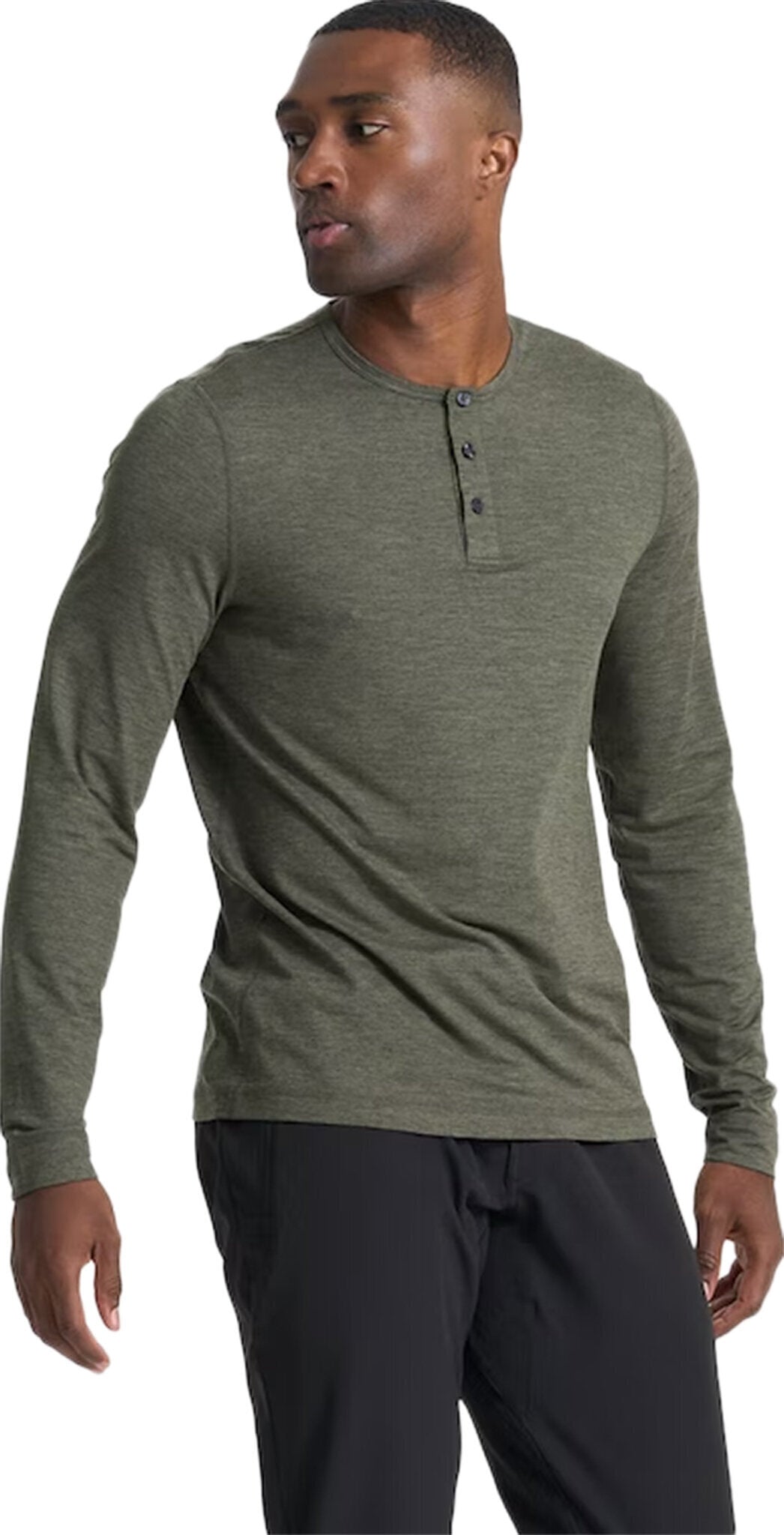 Vuori Ease Performance Long Sleeve Henley Top - Men's | Altitude Sports