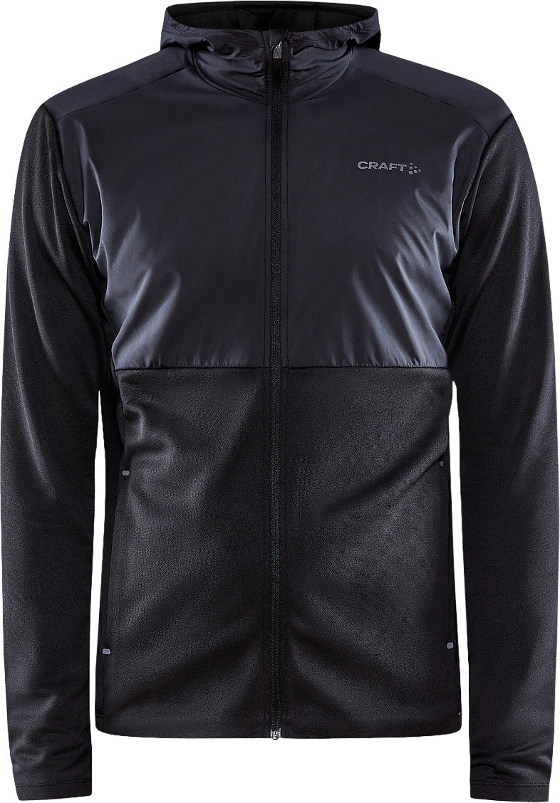 Craft Sportswear Men's ADV Essence Jersey Hood Jacket, Windproof Full Zip  Athletic Workout Running Jacket