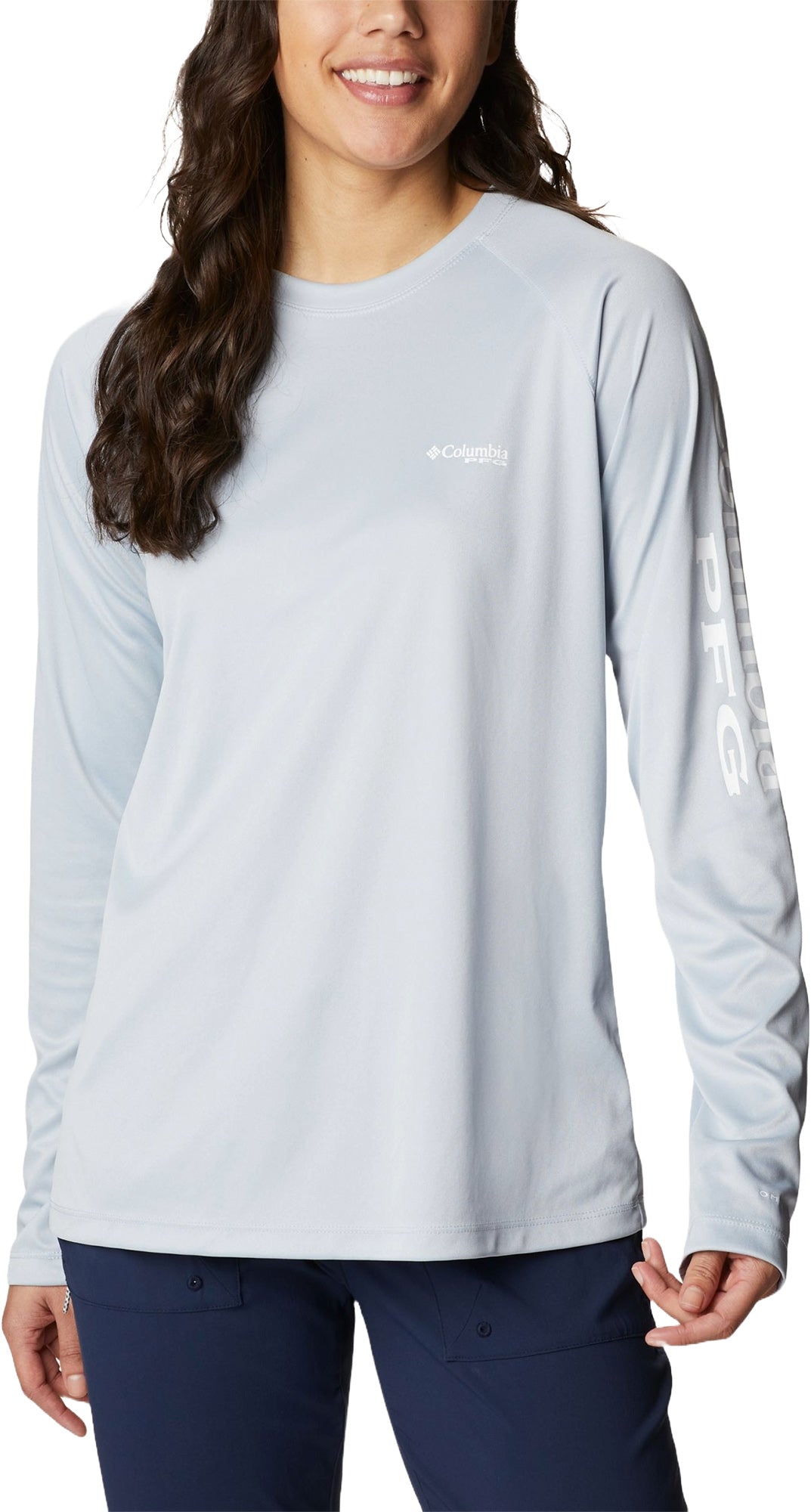 Columbia Women's PFG Tidal Tee Heather Long Sleeve Shirt - M 