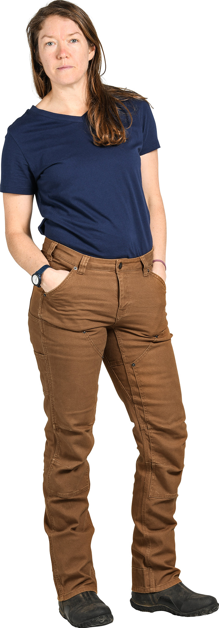 Dovetail Workwear Women's Dark Brown Canvas Work Pants (4 X 32) in the Work  Pants department at