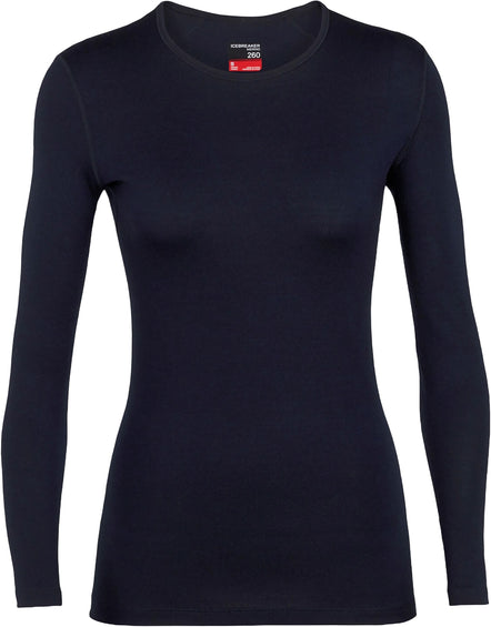 icebreaker 260 Tech Merino Long Sleeve Crewe Thermal Top - Women's